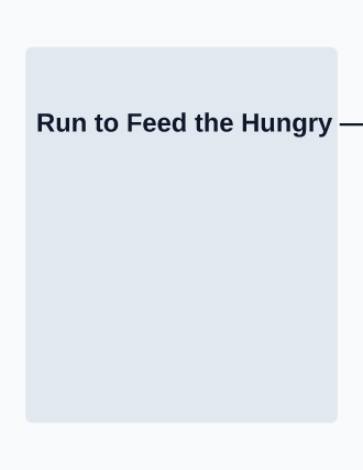 Run to Feed the Hungry — Charities flyer template