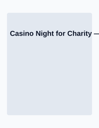 Casino Night for Charity — Charities flyer template