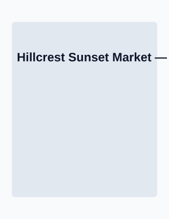 Hillcrest Sunset Market — Farmer Markets flyer template