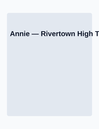 Annie — School Plays template