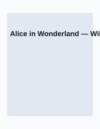Alice in Wonderland — School Plays template