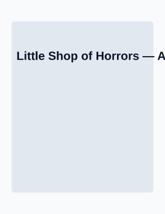 Little Shop of Horrors — School Plays flyer template