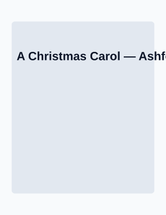 A Christmas Carol — School Plays flyer template