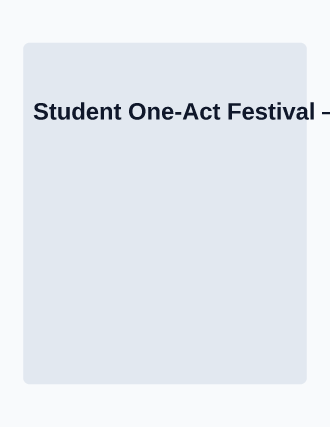 Student One-Act Festival — School Plays flyer template