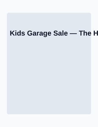 Kids Garage Sale — Kid Ventures template