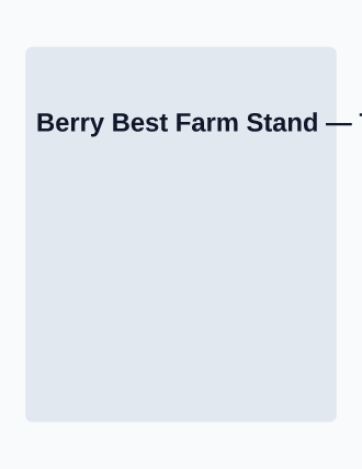 Berry Best Farm Stand — Kid Ventures flyer template