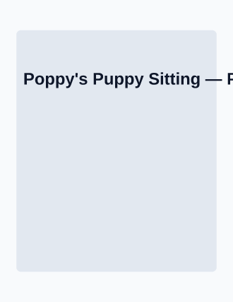 Poppy's Puppy Sitting — Kid Ventures flyer template
