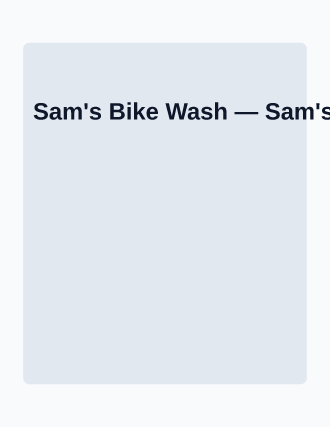 Sam's Bike Wash — Kid Ventures flyer template