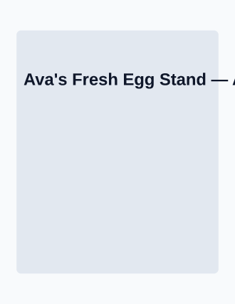 Ava's Fresh Egg Stand — Kid Ventures flyer template