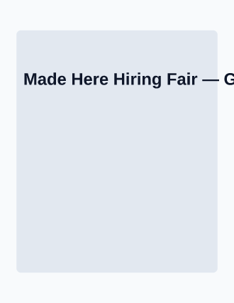 Made Here Hiring Fair — Job Fairs flyer template