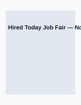 Hired Today Job Fair — Job Fairs flyer template