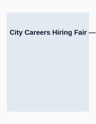 City Careers Hiring Fair — Job Fairs flyer template