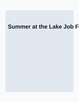 Summer at the Lake Job Fair — Job Fairs flyer template
