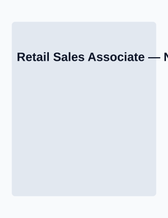 Retail Sales Associate — Jobs template