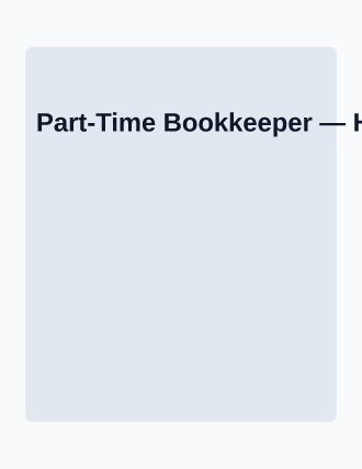 Part-Time Bookkeeper — Jobs template