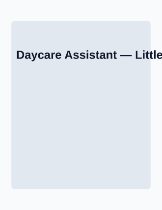 Daycare Assistant — Jobs template
