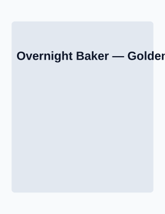 Overnight Baker — Jobs flyer template
