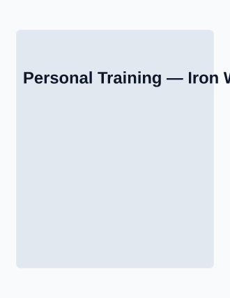 Personal Training — Services Offered template