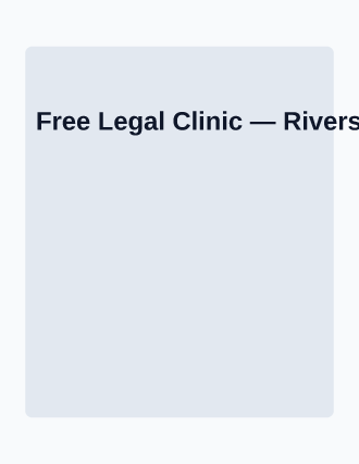 Free Legal Clinic — Free Services template