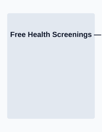 Free Health Screenings — Free Services template
