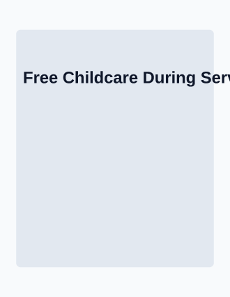 Free Childcare During Services — Free Services flyer template