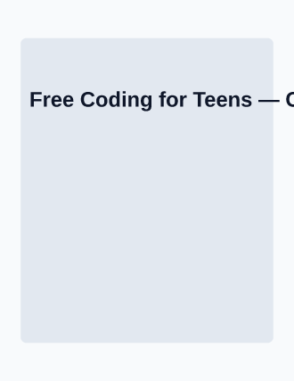 Free Coding for Teens — Free Services flyer template