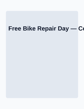 Free Bike Repair Day — Free Services flyer template