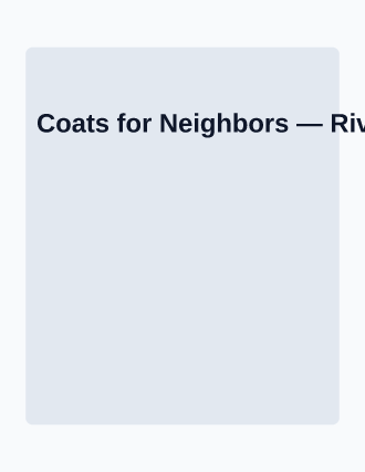 Coats for Neighbors — Homeless Shelters template