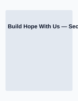 Build Hope With Us — Homeless Shelters flyer template
