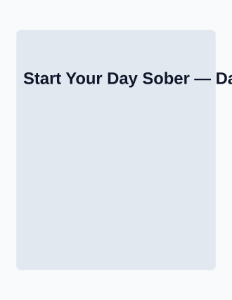 Start Your Day Sober — Addiction Recovery flyer template