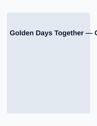 Golden Days Together — Mental Health flyer template