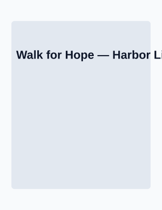 Walk for Hope — Suicide Prevention template