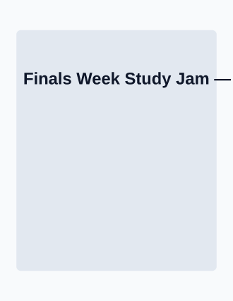 Finals Week Study Jam — Study Groups template