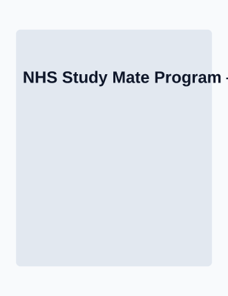 NHS Study Mate Program — Study Groups flyer template