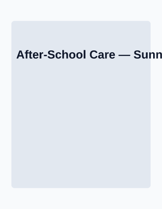 After-School Care — After School Programs template