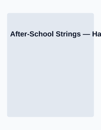 After-School Strings — After School Programs flyer template
