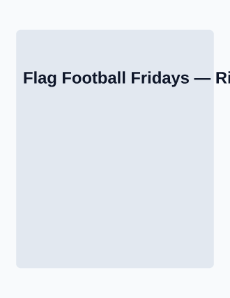 Flag Football Fridays — After School Programs flyer template