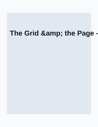 The Grid & the Page — Print Ready template