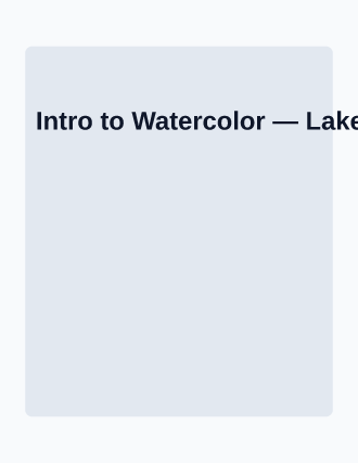 Intro to Watercolor — Adult Classes flyer template