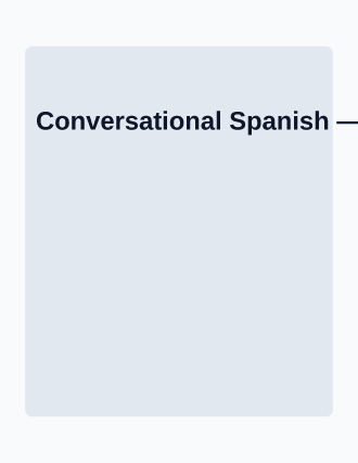 Conversational Spanish — Adult Classes flyer template