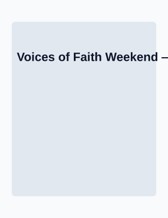 Voices of Faith Weekend — Church Events flyer template