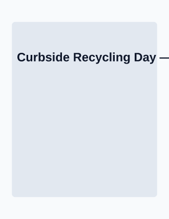 Curbside Recycling Day — City Services flyer template