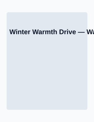Winter Warmth Drive — Donations Drives flyer template