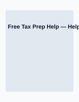 Free Tax Prep Help — Free Services flyer template