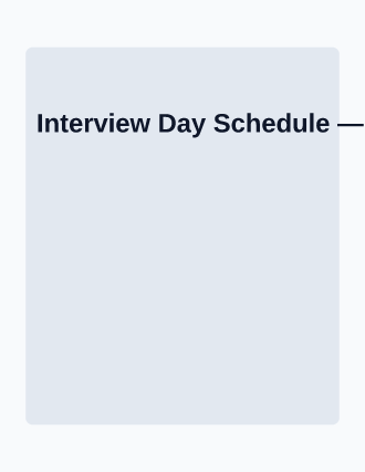 Interview Day Schedule — Job Fairs flyer template