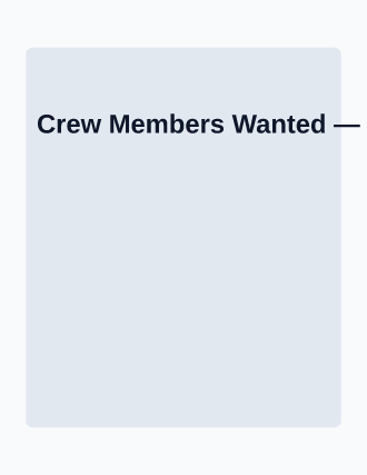 Crew Members Wanted — Jobs flyer template