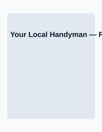 Your Local Handyman — Neighborhood Services flyer template