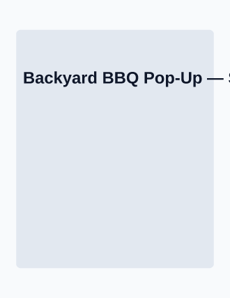 Backyard BBQ Pop-Up — Pop-up Restaurants flyer template