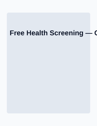 Free Health Screening — Preventions flyer template
