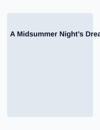 A Midsummer Night’s Dream — School Plays flyer template